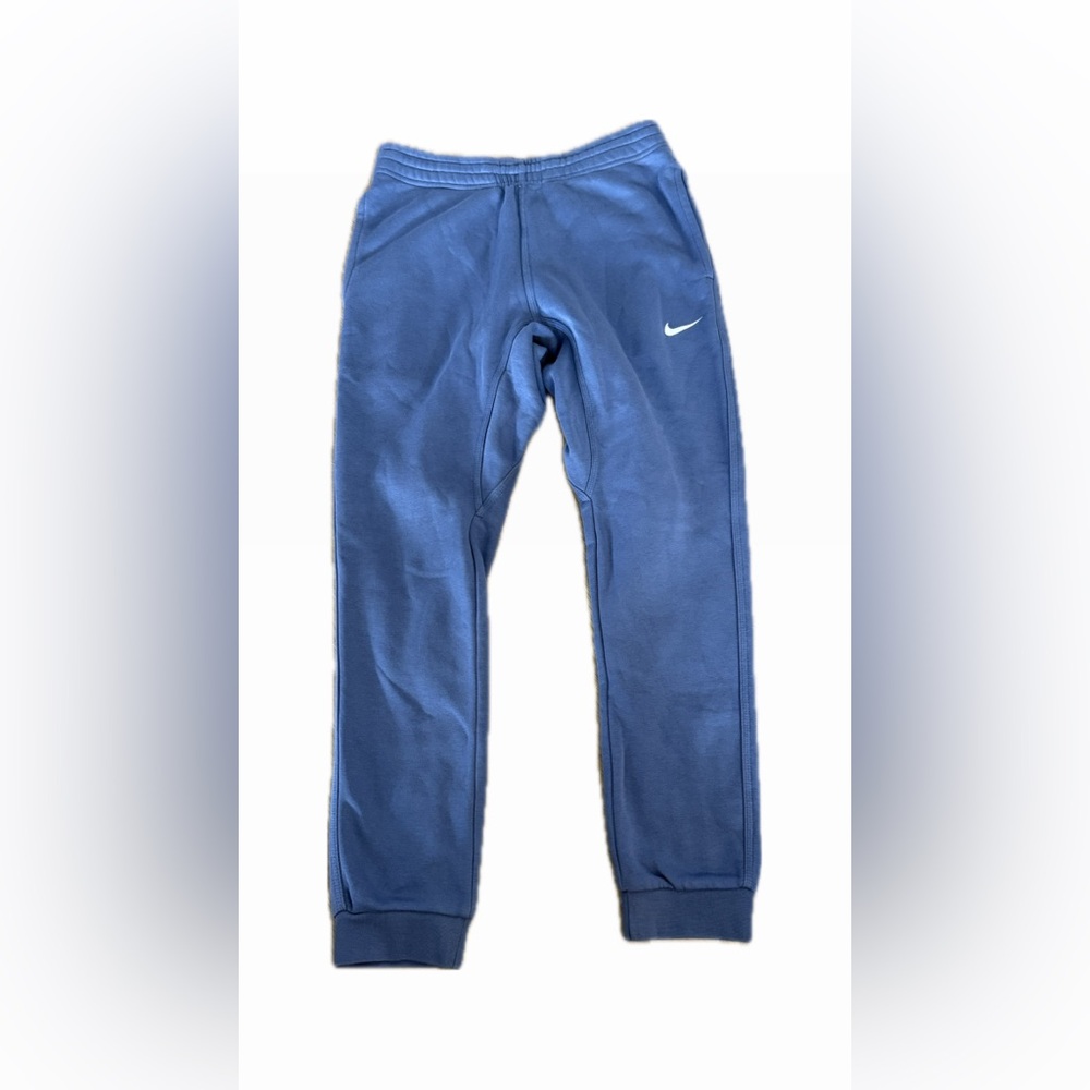 Nike Navy Joggers with White Logo - Picture 2 of 4